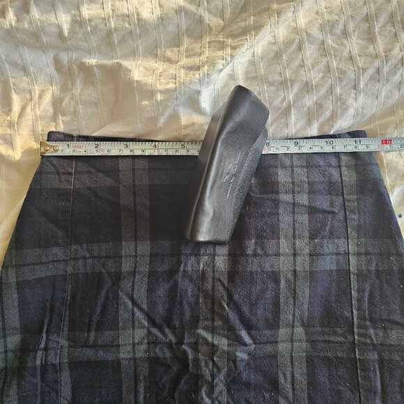 Brandy Melville John Galt Mini Skirt - Green/Blue Check - One Size - Picture 8 of 9